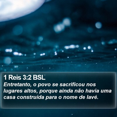 1 Reis 3:2 BSL Bible Verse Image