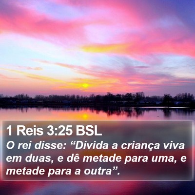 1 Reis 3:25 BSL Bible Verse Image