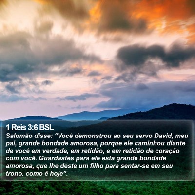 1 Reis 3:6 BSL Bible Verse Image