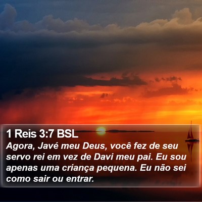 1 Reis 3:7 BSL Bible Verse Image