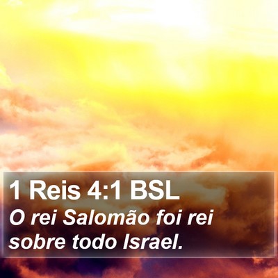 1 Reis 4:1 BSL Bible Verse Image