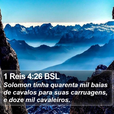 1 Reis 4:26 BSL Bible Verse Image
