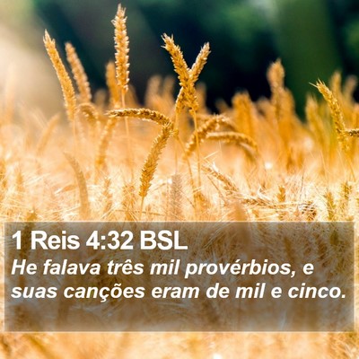 1 Reis 4:32 BSL Bible Verse Image