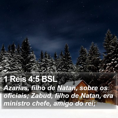 1 Reis 4:5 BSL Bible Verse Image