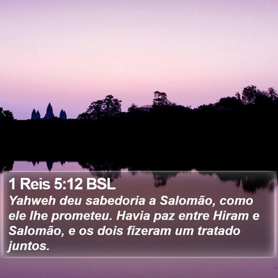 1 Reis 5:12 BSL Bible Verse Image