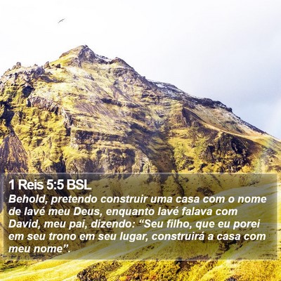 1 Reis 5:5 BSL Bible Verse Image