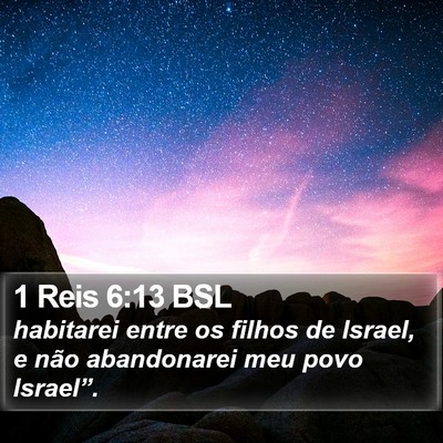 1 Reis 6:13 BSL Bible Verse Image