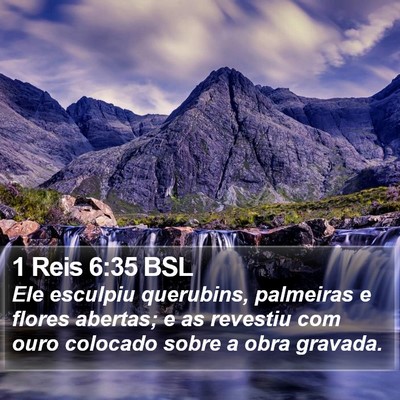 1 Reis 6:35 BSL Bible Verse Image