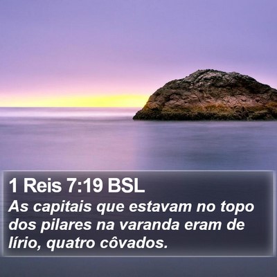 1 Reis 7:19 BSL Bible Verse Image
