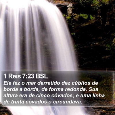 1 Reis 7:23 BSL Bible Verse Image