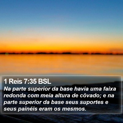 1 Reis 7:35 BSL Bible Verse Image