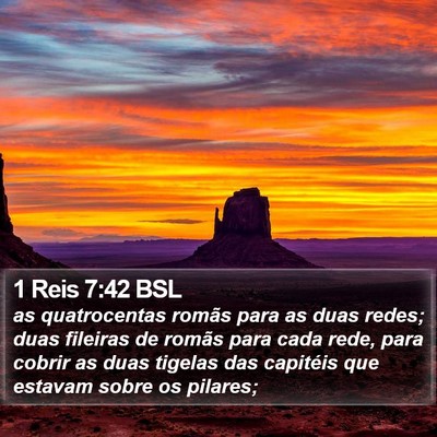 1 Reis 7:42 BSL Bible Verse Image