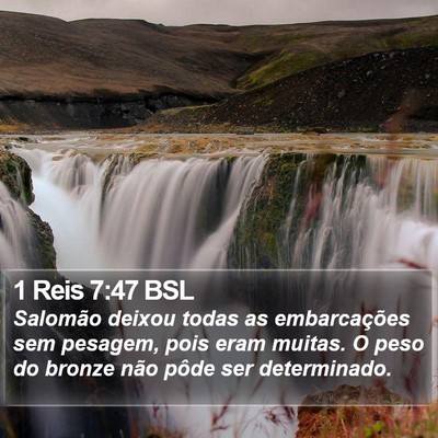 1 Reis 7:47 BSL Bible Verse Image