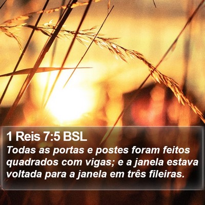 1 Reis 7:5 BSL Bible Verse Image