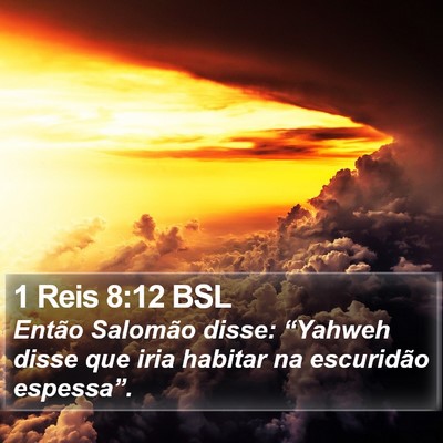 1 Reis 8:12 BSL Bible Verse Image