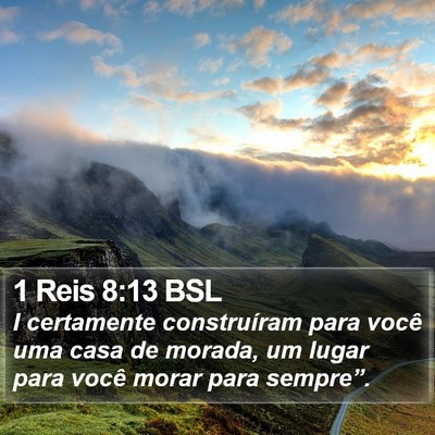 1 Reis 8:13 BSL Bible Verse Image