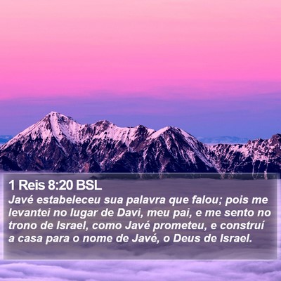 1 Reis 8:20 BSL Bible Verse Image