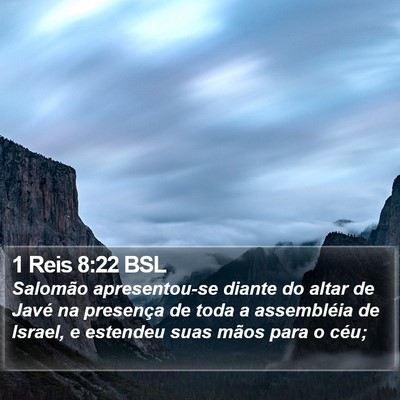 1 Reis 8:22 BSL Bible Verse Image