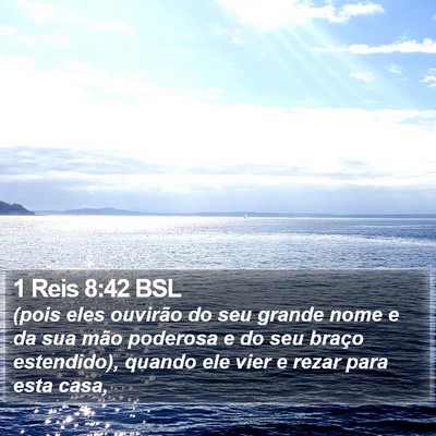 1 Reis 8:42 BSL Bible Verse Image