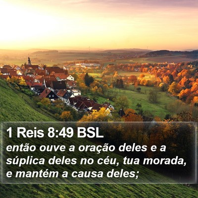 1 Reis 8:49 BSL Bible Verse Image