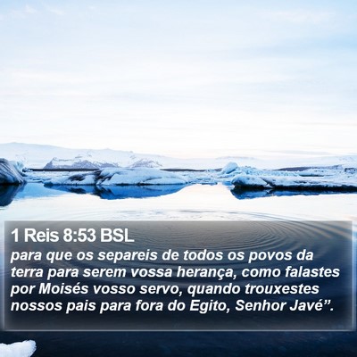 1 Reis 8:53 BSL Bible Verse Image
