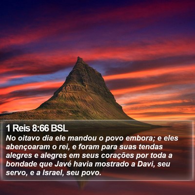 1 Reis 8:66 BSL Bible Verse Image