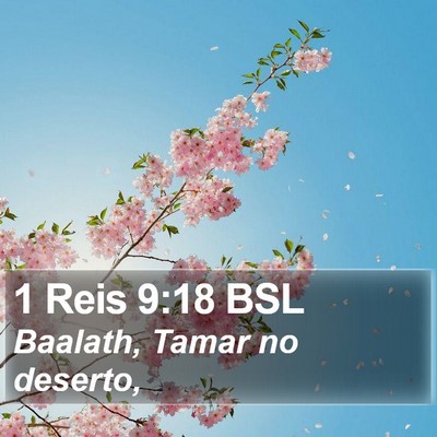 1 Reis 9:18 BSL Bible Verse Image