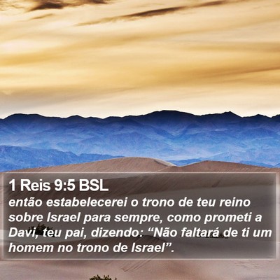 1 Reis 9:5 BSL Bible Verse Image