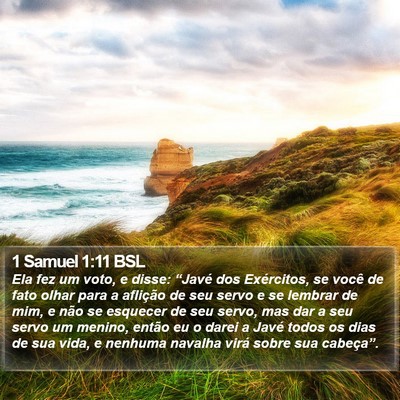 1 Samuel 1:11 BSL Bible Verse Image