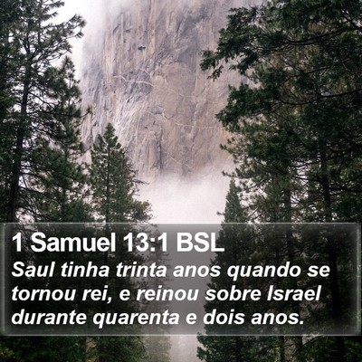 1 Samuel 13:1 BSL Bible Verse Image