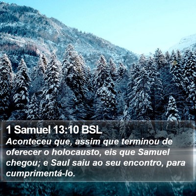 1 Samuel 13:10 BSL Bible Verse Image