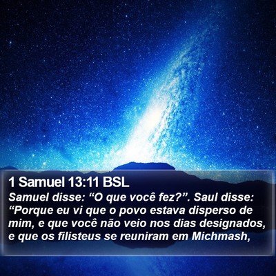 1 Samuel 13:11 BSL Bible Verse Image