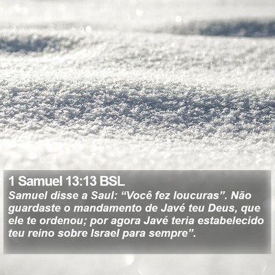 1 Samuel 13:13 BSL Bible Verse Image