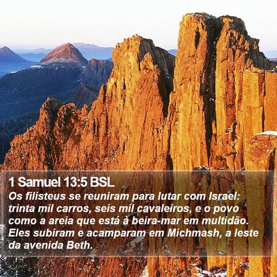 1 Samuel 13:5 BSL Bible Verse Image
