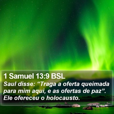 1 Samuel 13:9 BSL Bible Verse Image