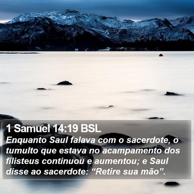 1 Samuel 14:19 BSL Bible Verse Image