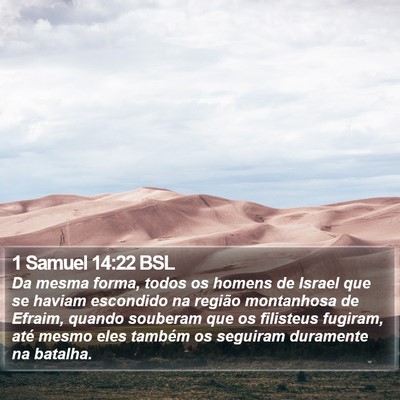 1 Samuel 14:22 BSL Bible Verse Image