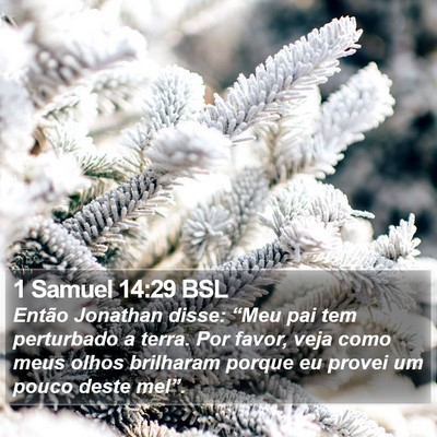 1 Samuel 14:29 BSL Bible Verse Image