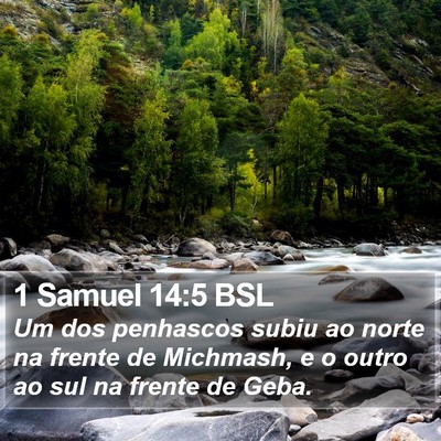 1 Samuel 14:5 BSL Bible Verse Image