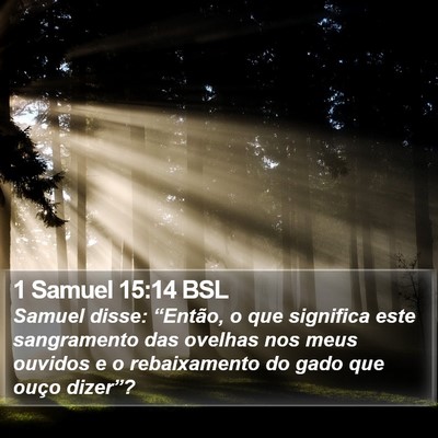 1 Samuel 15:14 BSL Bible Verse Image