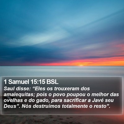 1 Samuel 15:15 BSL Bible Verse Image