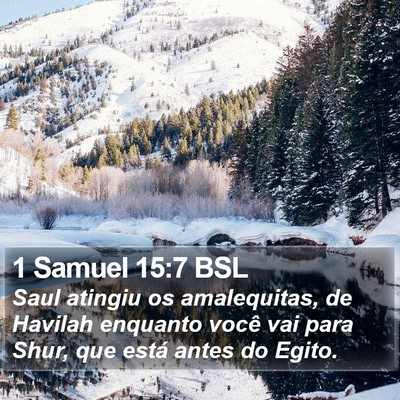 1 Samuel 15:7 BSL Bible Verse Image