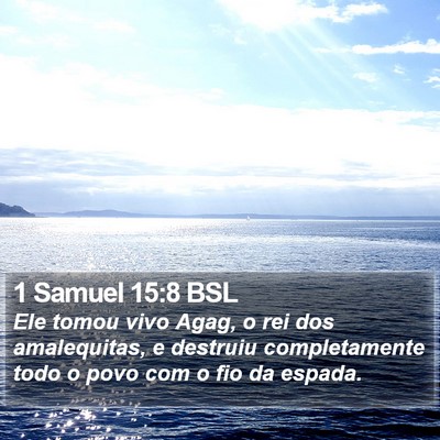 1 Samuel 15:8 BSL Bible Verse Image
