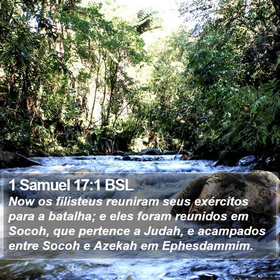 1 Samuel 17:1 BSL Bible Verse Image