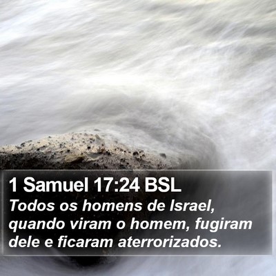 1 Samuel 17:24 BSL Bible Verse Image