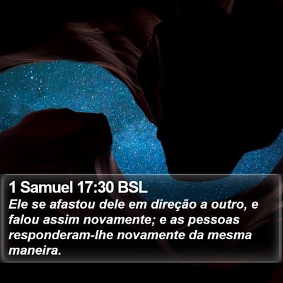 1 Samuel 17:30 BSL Bible Verse Image