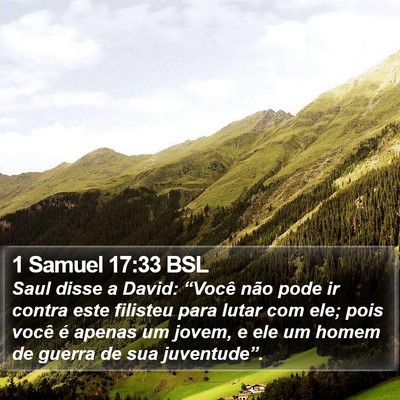 1 Samuel 17:33 BSL Bible Verse Image