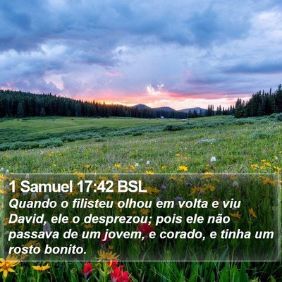 1 Samuel 17:42 BSL Bible Verse Image