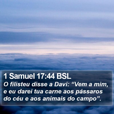 1 Samuel 17:44 BSL Bible Verse Image