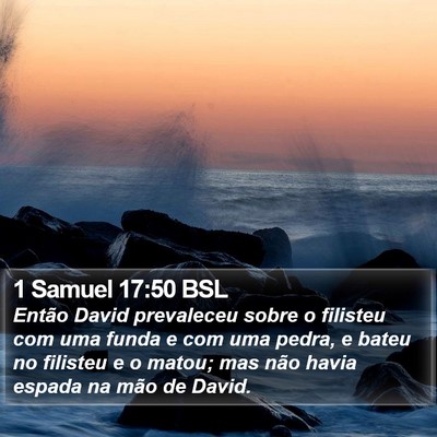 1 Samuel 17:50 BSL Bible Verse Image